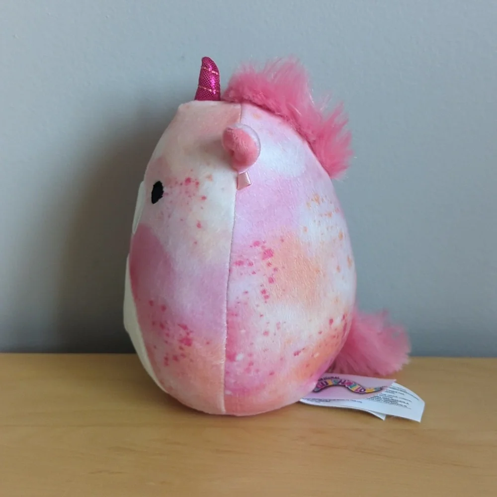 Squishmallows "Fenella" the Tie-Dye Unicorn 5" Plush, EUC - Picture 2 of 8